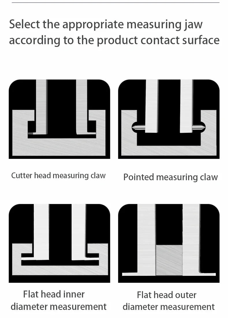 5-150mm Inner Groove Electronic Caliper Inner Diameter Outer Groove Inner Hole Measurement Tool Inner Hole Vernier Caliper