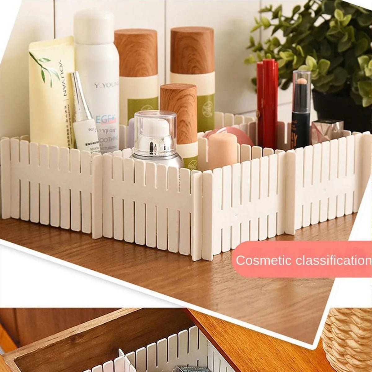 4Pcs Drawer Storage Dividers Sock Compartment Box Free Combination Plastic Partition Board Underwear Grid Divider Organizer Cosmetics Miscellaneous Compartment Box