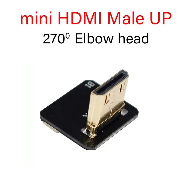 Ribbon FPV HDMI-Compatible Connector Flexible Flat Cable Raspberry Pi 4 Micro HDMI to HDMI/Mini HDMI Female 90 Degree FFC 20pin
