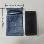 1pc Black Storage Bag for Neutral Wrist Supports Suitable for Fitness Running,Featuring a Zipper,Sweat-Absorbing Wrist Support ﻿