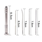 Leather Sewing Awl Set Metal/Wood/Plastic Multifunctional Shoes Repair Tool Kit Punch Stitching Needles DIY Candle Mold Punching