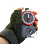 Orienteering Compass Lanyard Waterproof 360-degree Rotating Dial Luminous Display Magnifying Glass Map Scale Camping Compass