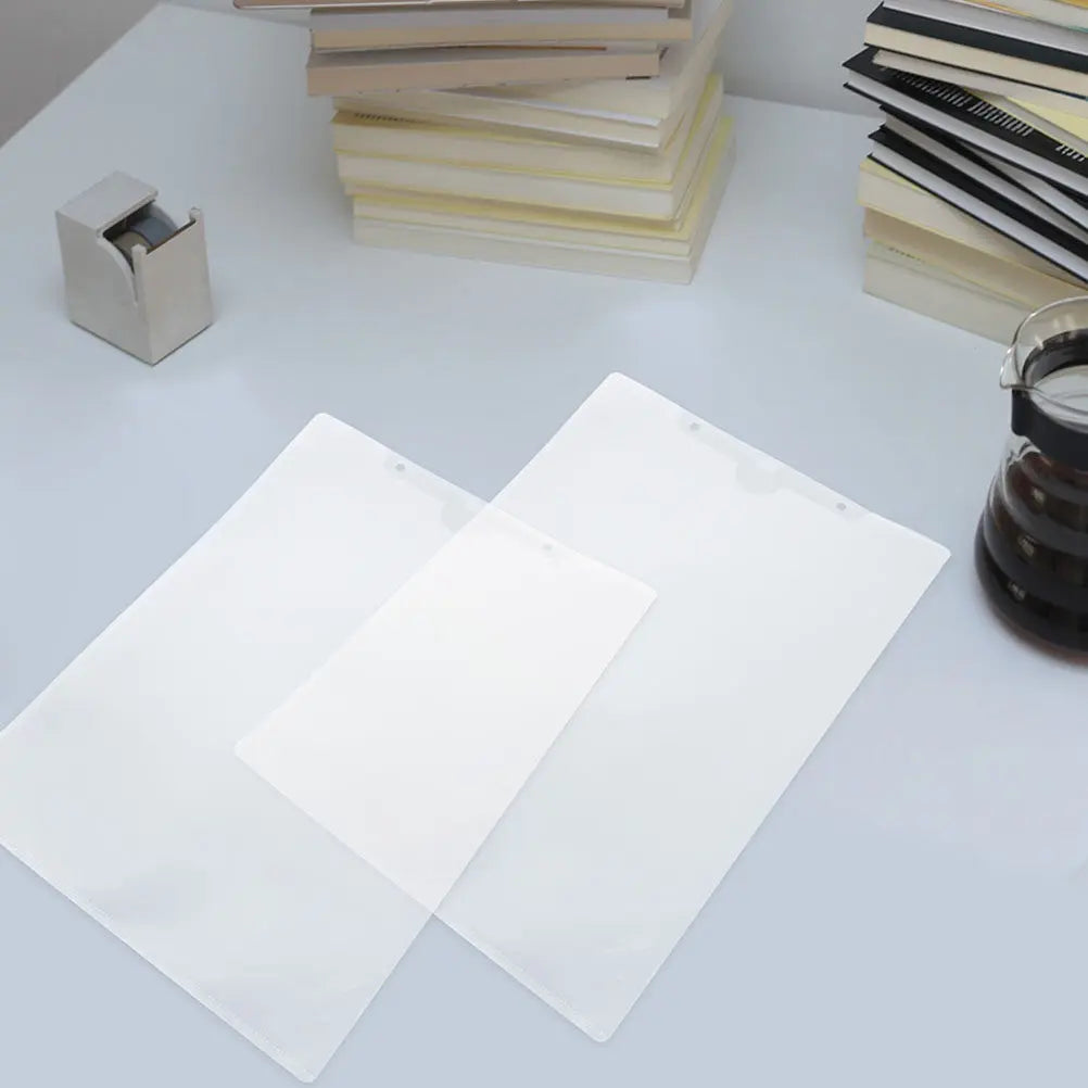 24Pcs Clear PP Plastic File Folder Sleeve Hanging Document Organizer for Office Study Paper Storage Portable File Container