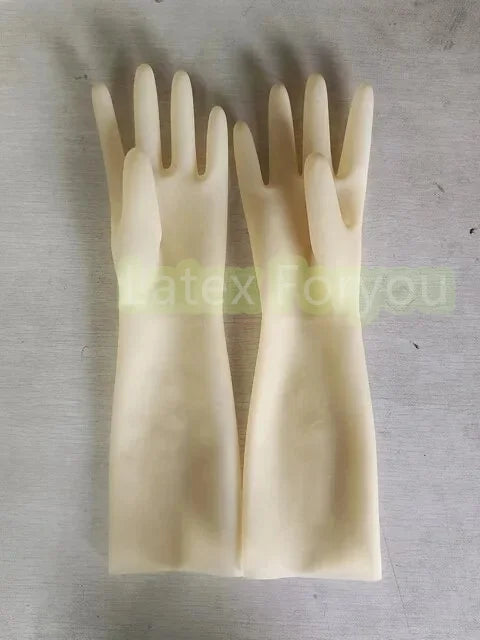 Free Shipping 100% Natural Latex Unisex Classic Flash Red Short Latex Gloves Slim Finger Hand Finger Gloves Seamless