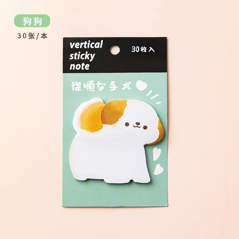 Cute Cartoon Animal Ass Sticky Notes 30Sheets Rabbit Dog Cat Bird Hip Memo Pad Notepads Thick Paper School Office Stationery