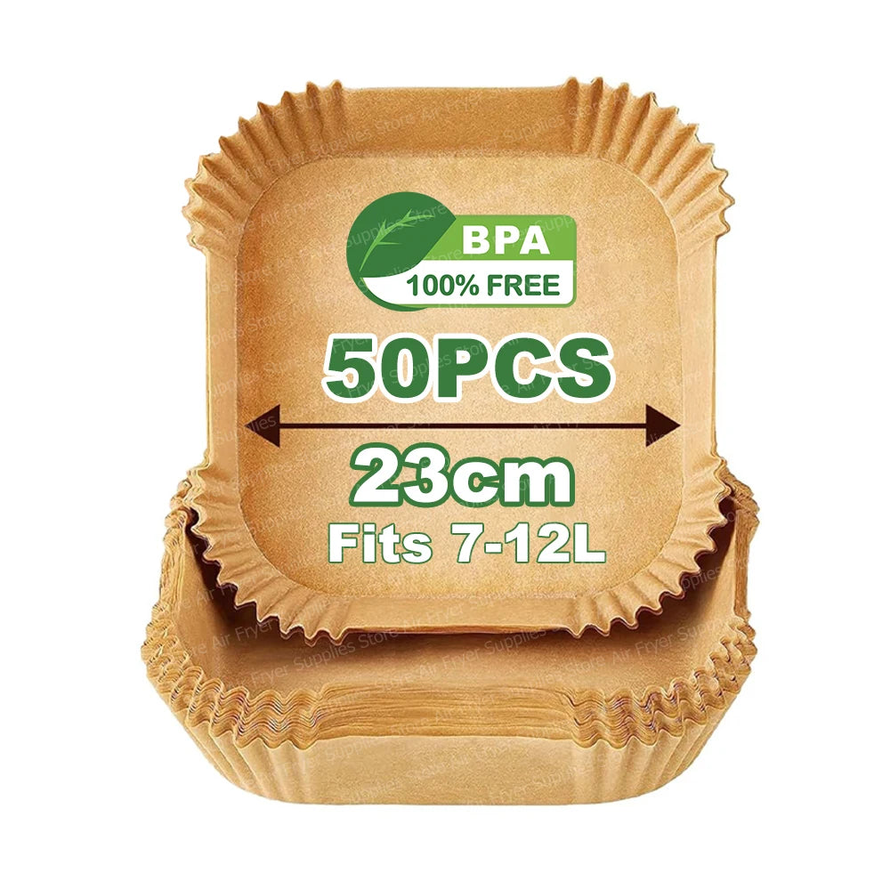 Air Fryer Baking Paper Square Air Fryer Parchment Paper Liners for Ninja/Cosori/Instant Pot 3-12L Airfryer Kitchen Accessories