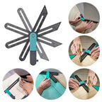 Angle Rulers Tri Square Irregular Sliding T-Bevel Gauge with Lock, Level Measuring Tool Carpentry Marking DIY Project Protractor
