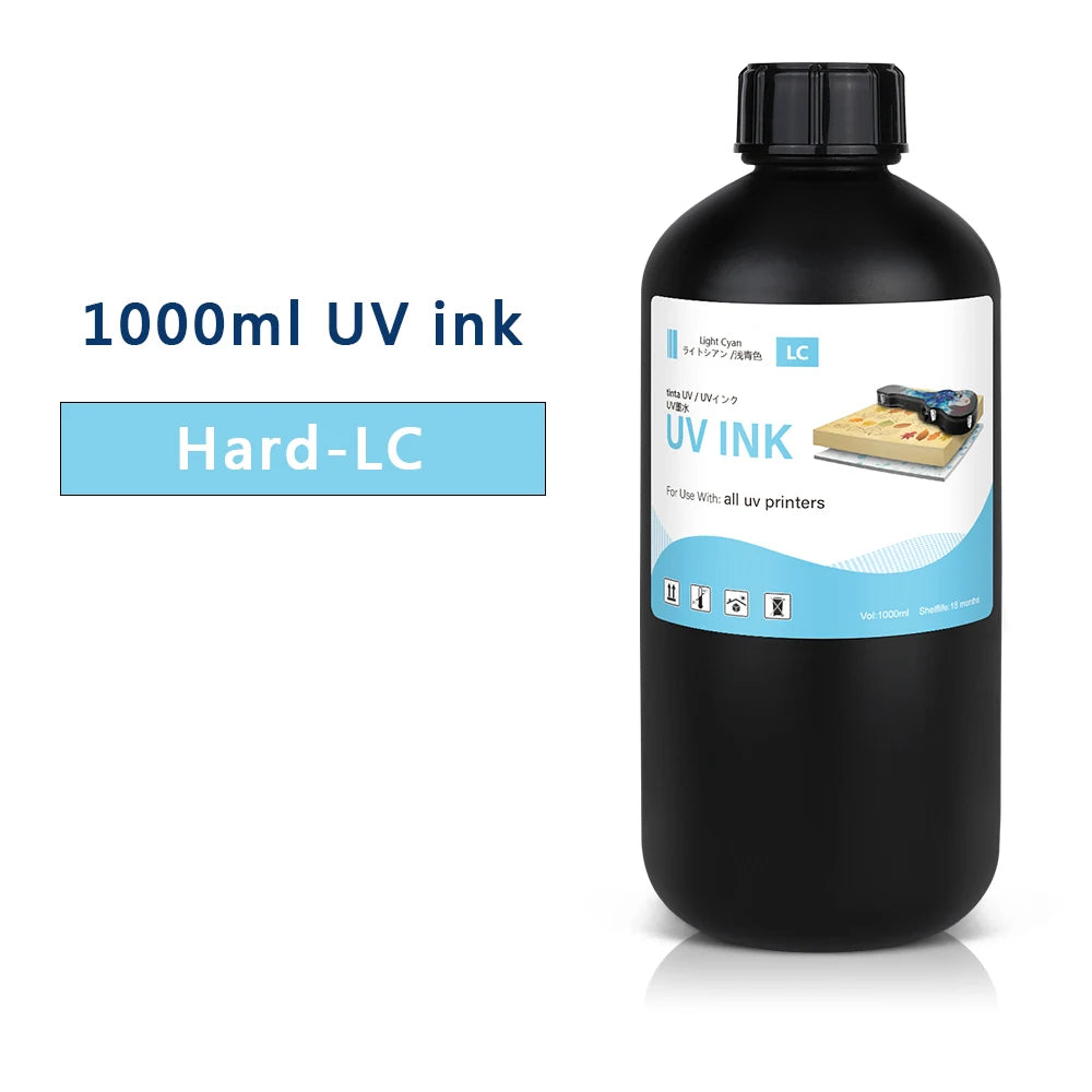 LED UV Ink 1000ml UV Ink For Epson 1390 R1800 R1900 TX800 4800 7880 9880 DX5 DX7 UV Flatbed Printer Universal UV Curing Ink