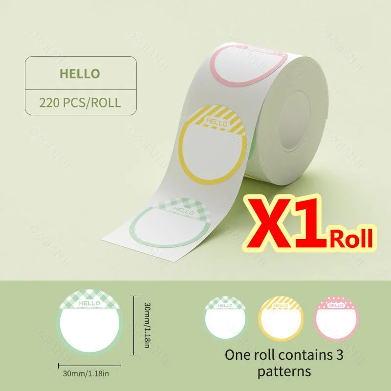NiiMBOT B21 B1 Round Sticker Labels Sticker Self-adhesive Waterproof Thermal Label Paper For Niimbot Mini Portable Label Maker
