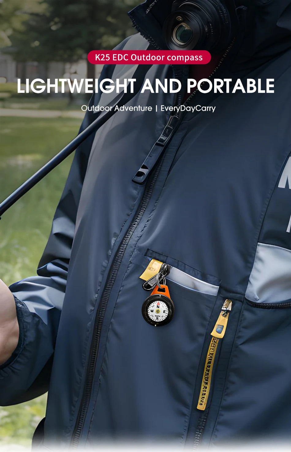 Kanpas EDC Outdoor Compass with Luminous / High Quality Compass / Outdoor Compass / Adventure Compass / K18 / K25