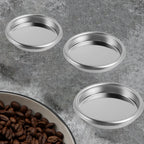 1pc Coffee Blind Filter Basket 51 58mm StainlessSteel Non Pressurized Filter Cup For Backwashing In Semiautomatic Coffee Machine