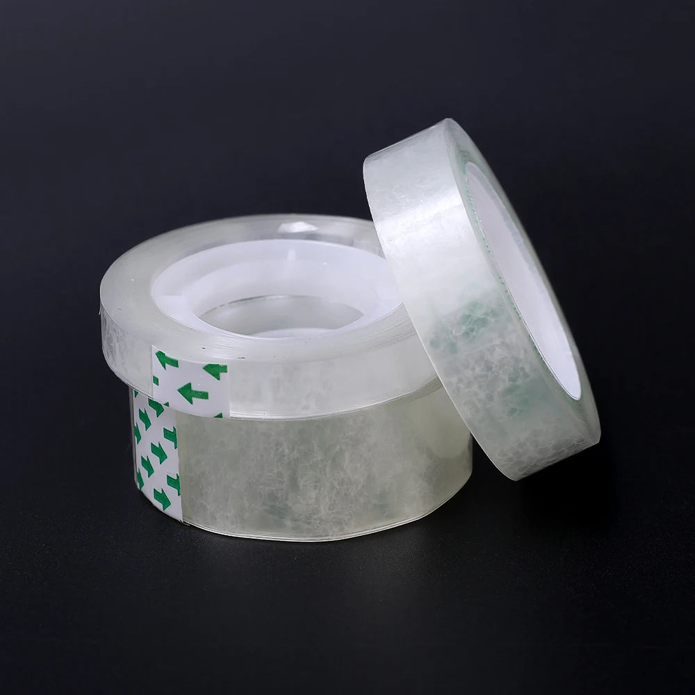 1-3Roll Transparent Tape Width 8/12/18mm Packing Tape Traceless Students Adhesive Tape Packaging Tool Stationery Office Supplies
