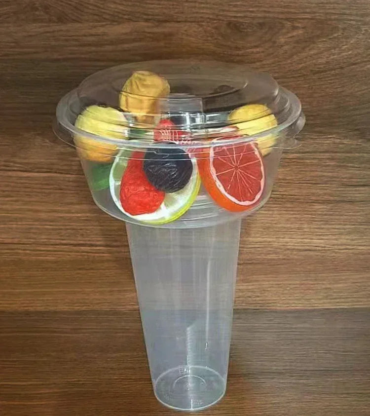50pcs Disposable Hot Pot Cups Fried Chicken Fruit Creative Cup Holder Bowl Drink Cup Packaging Takeout Disposable Milk Tea Cups