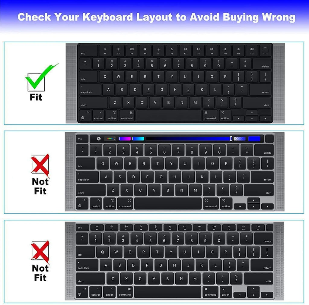 Multi-Language Keyboard Protector Compatible with for MacBook Air/Pro M5-M4 A2779,A3434,A3241 | Arabic, FR, RU, ES, IT Layouts