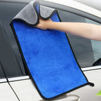 1/5pcs Microfiber Car Washing Towel Soft Quick Drying Windows Mirrors Wiping Rags Home Double Layer Cleaning Cloths 500GSM