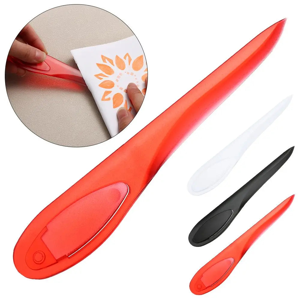 1PC Colorful Plastic Paper Cutter With Handle Point Turner Seam Creaser Letter Opener Mark Presser Tool Office School Supplies