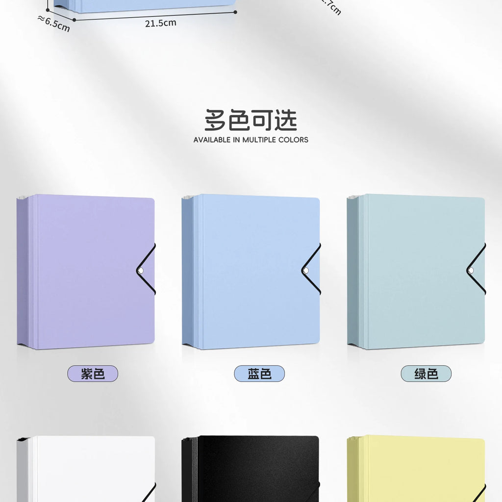 Heavy Duty A5 Card Binder W/ 55mm Large D-Rings 3-Ring Thick Photo Card Album W/ Elastic Band for K-pop Collection