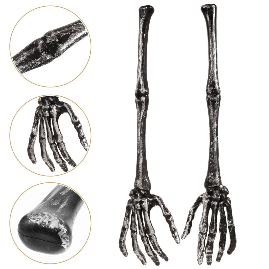 2 Pcs Salad Spoon Decorate Skull Claw Dessert Spoons Making Tools Mixing Hands Plastic Serving Forks