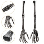 2 Pcs Salad Spoon Decorate Skull Claw Dessert Spoons Making Tools Mixing Hands Plastic Serving Forks