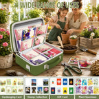 Plant Packet Organizer Binder Large Capacity 3-Ring With 20 Reusable Envelopes 30-Sheet Plantling Protector Binder Bag For