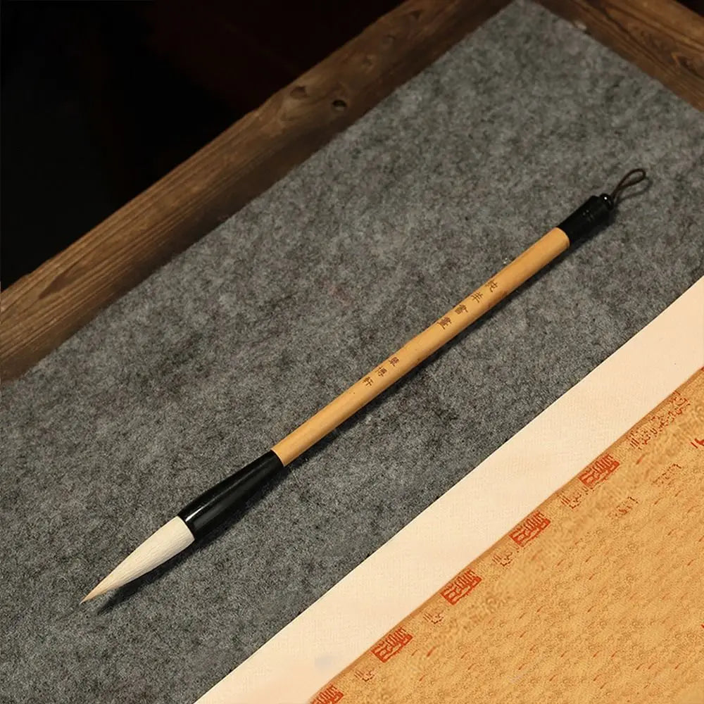 Traditional Chinese Calligraphy Brush Goat's Hair Oil Watercolor Scriptures Writing Brush Wood High-end Art Paint Brush