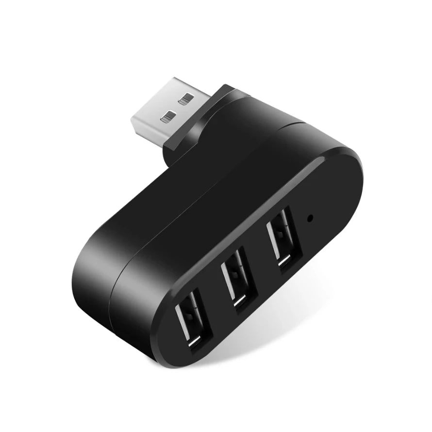 3 in 1 USB HUB 180° Rotatable USB 2.0 HUB 3 Port Multiple USB Splitter Expander For Computer Laptop MacBook U Disk Data Transfer