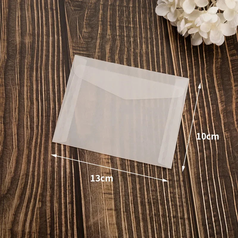 50pcs/lot Translucent Envelopes for Wedding Invitation European Style Sulfuric Acid Paper Envelope Business Storage Bag Envelope