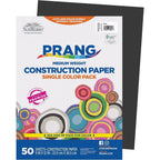Black Art Construction Paper Formerly SunWorks, 9 Inch by 12 Inch, Total 50 Sheets