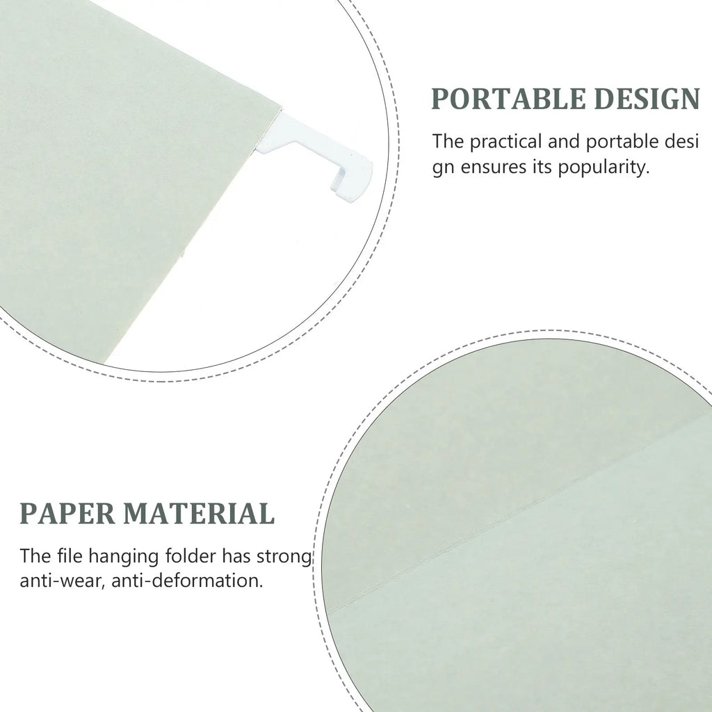 5Pcs Portable Hanging File Folders Paper Office Filing Organizer Receipt Holder Document Container for Home School