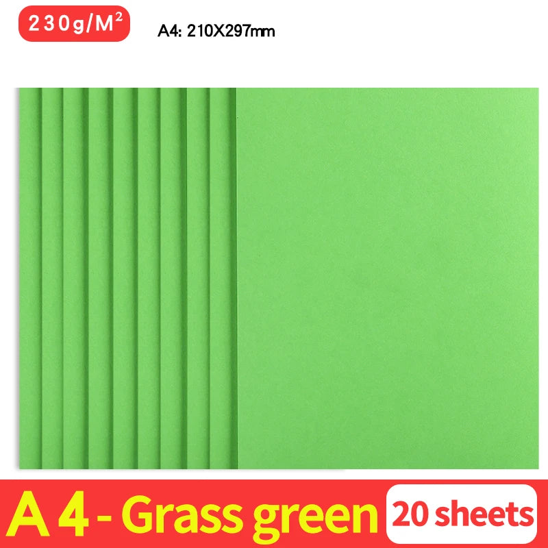 20Sheets 230G A4 Color Cardstock Paper Business Card Cardboard DIY Gifts Card Scrapbook Materials Drawing Card Art Supplies