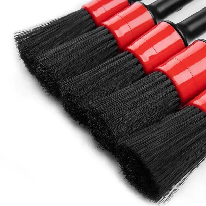 5pcs Soft Car Cleaning Brush Kit Automotive Detail Brushes For Car Interior Detailing Brush Set Wheel Rims Clean Brush Plastic