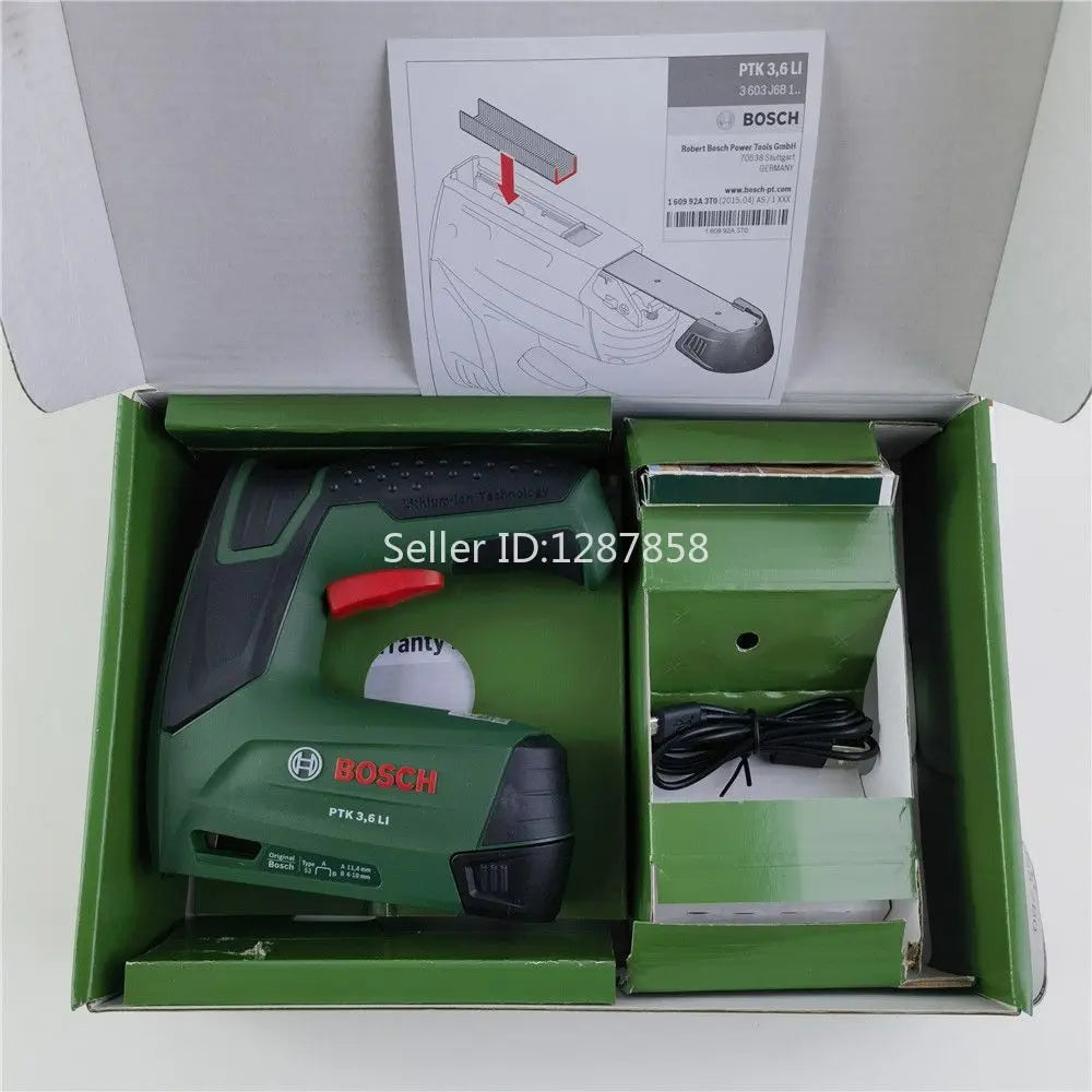 Bosch Cordless stapler PTK 3.6 LI 3.6 V built-in battery,  30 strokes/min, Paper box