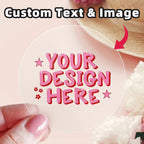 1/36/120-Piece Custom PVC Waterproof Labels – Clear & Waterproof Versions, Personalized for Parties, Packaging