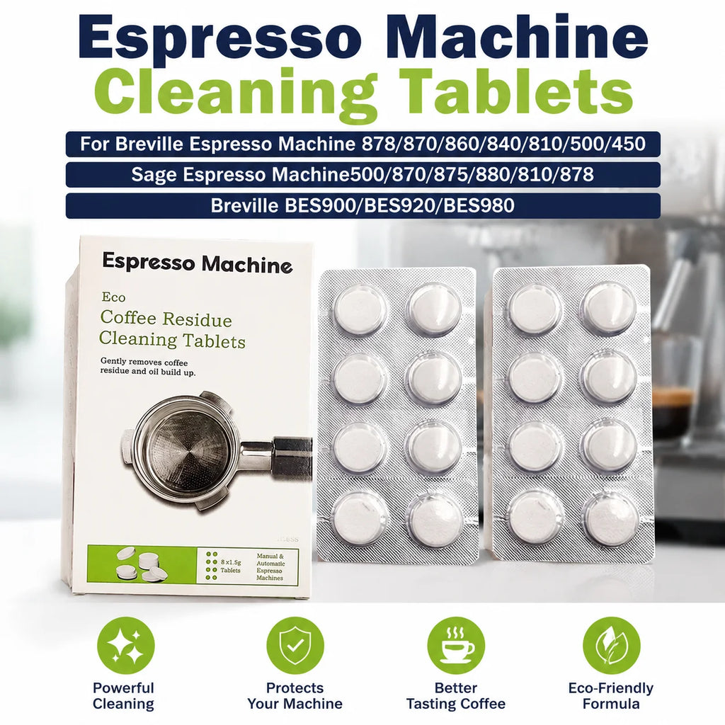 Cleaning Tablets 16 Pieces for Breville BES900 BES920 BES980 and For Sage 880 878 875 870 810 Espresso Machine Compatible Pack