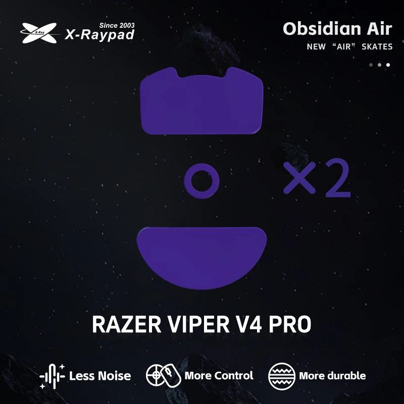 X-Raypad Obsidian Air Mouse Skates All Series – Quiet & Control