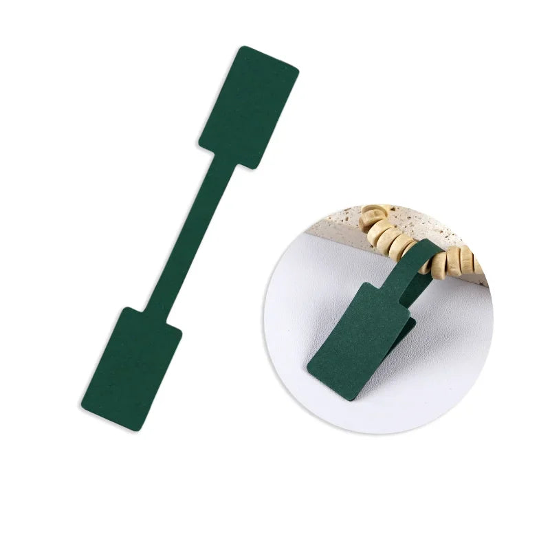 100/2001.6x10cm 8 Color Price Tag for Jewelry Display Sticker Card Necklace Earring Bracelet Blank Square Label Packaging
