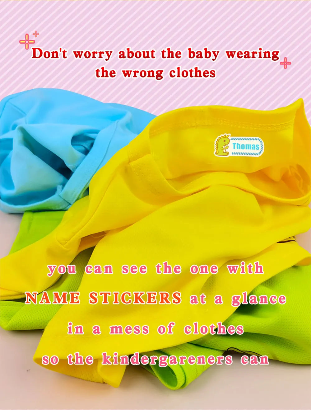 Custom Heat Transfers Name Sticker Personalized Washable Clothes Ironing Stickers Iron-on Labels Fabric Clothing Babysuit Tags