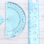 4Pcs Bendable Soft Ruler Set Premium Plastic Student Geometry Tools Clear Scale Portable School Rulers for Kids Boys Girls