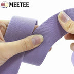 3/5M Meetee 20-50mm Elastic Bands for Trouser Waist Rubber Band Stretch Webbing Tape Belt DIY Underwear Clothes Sewing Accessory