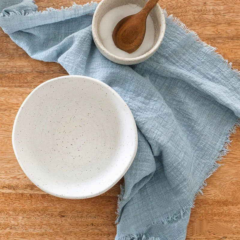 10 Pieces 32x32cm Cream Rough Edge Gauze Napkins 100% Soft Cotton Fabric Serviette Kitchen Tea Towels For Easter Party Supplies