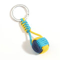 Military Parachute Woven Rope Ball Keychain Paracord Lanyard Key Ring Monkey Fist Key Chains Outdoors Survival Tool Jewelry
