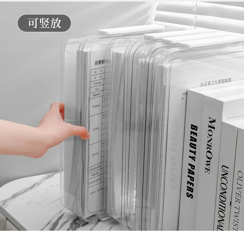 1pc/Test paper file sorting box Account book storage box A4 paper certificate storage box.
