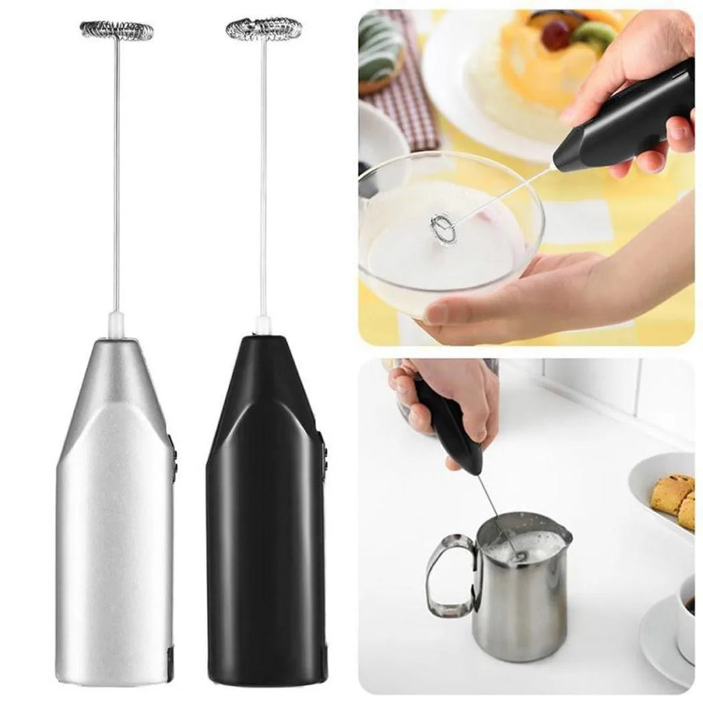 Household Mini Stainless Steel Electric Handheld Egg Beater Cappuccino Latte Coffee Foamer Hot Chocolate Drink Mixer