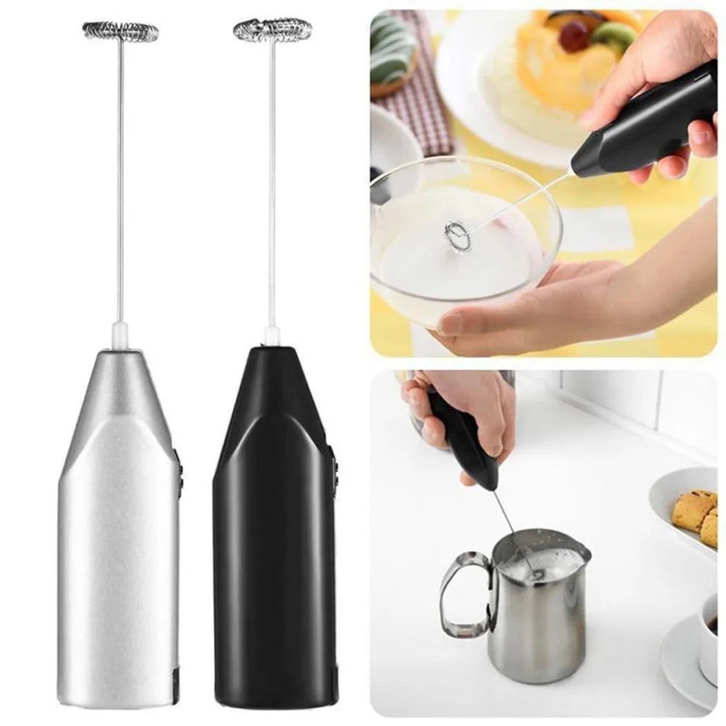 Household Mini Stainless Steel Electric Handheld Egg Beater Cappuccino Latte Coffee Foamer Hot Chocolate Drink Mixer