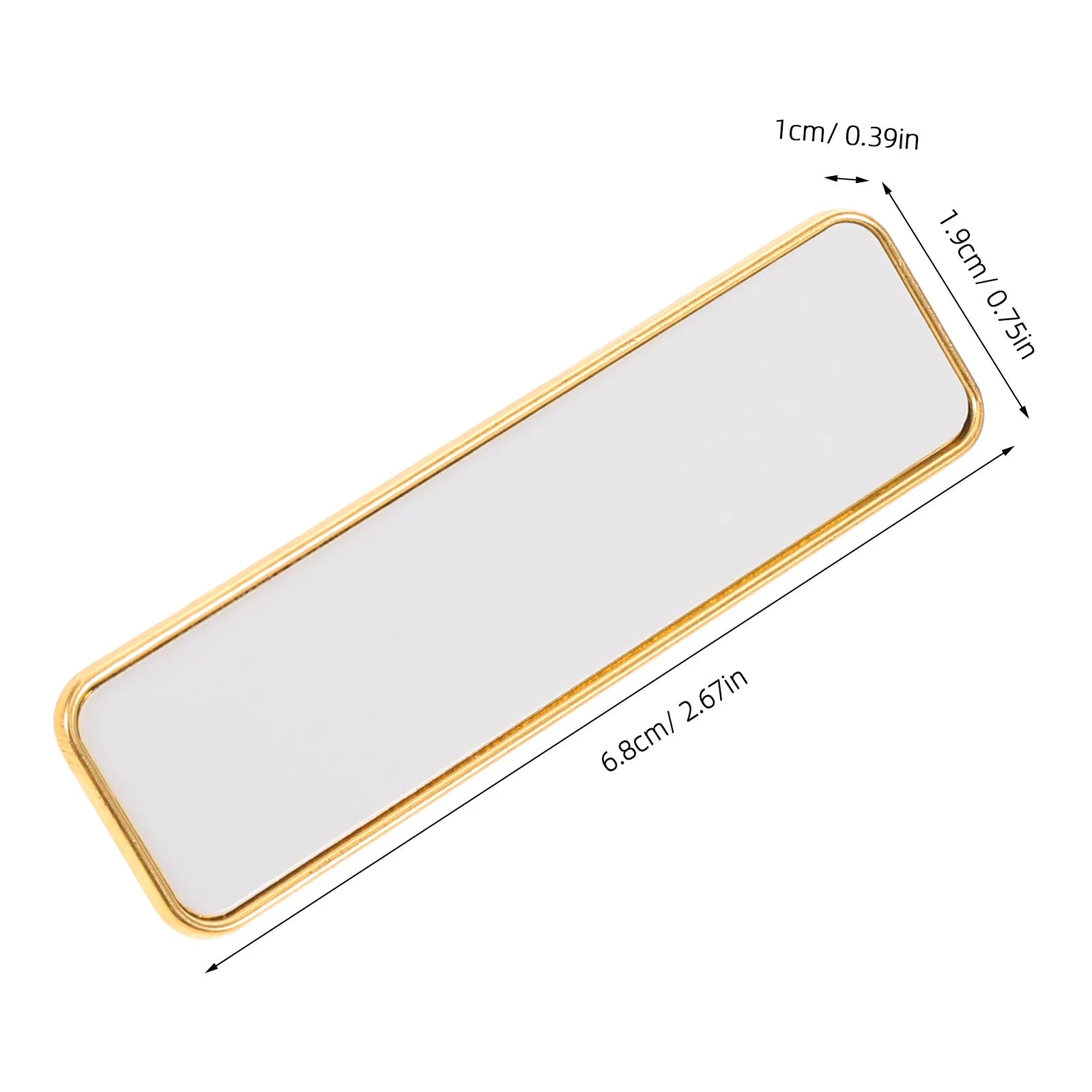 4Pcs Blank Name Badges Sublimation Ready Premium Alloy Metal Name Tags with Pin Back for Employee Identification Work Office DIY
