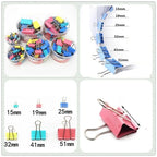 Colorful Metal Binder Clips Paper Clip Office Stationery Binding Long Tail Clip Colored Ticket Clip Tailcoat Clip