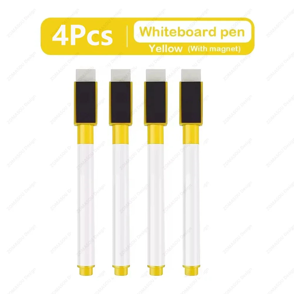 1-48Pcs Magnetic Erasable Whiteboard Pen Color Options Numbering Stationery Office Teaching Supplies for Blackboard Student Note