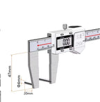 90 Degree Precision Electronic Stainless Steel Boring Special Caliper Inner Diameter Measurement Tool Aperture Digital Caliper