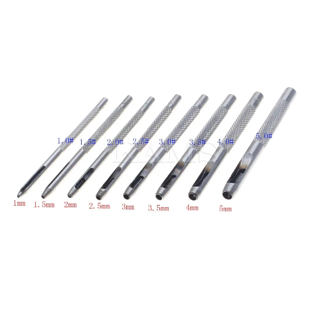 25 Size Pick Leather Tools Leather Punch Leathercraft Hole Craft Set Hollow Puncher Belt Punch 1.0mm-25mm for Clothing Canvas