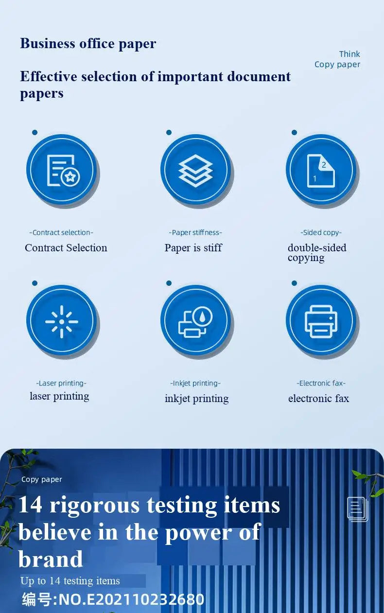 1 Pack 500 Sheets Deli A4 Multi-purpose Paper 70/80g Aegean Sea Series Copy Printing Paper 7420/7433